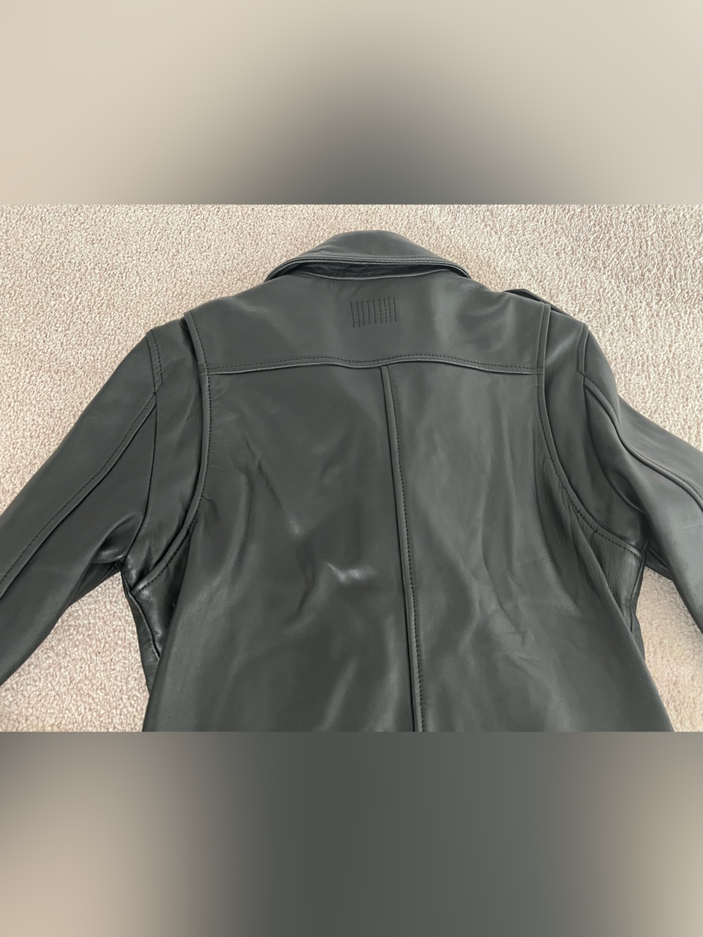 OAKWOOD “ICONIC” Authentic Lambskin Leather Biker Jacket – Men’s Size Small - Picture 14 of 17